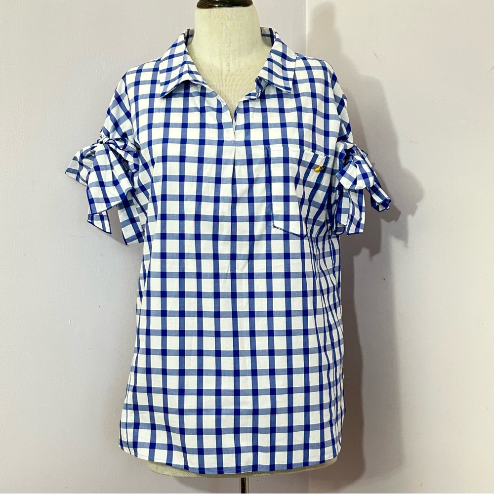 O’2nd Blue Checkered Blouse